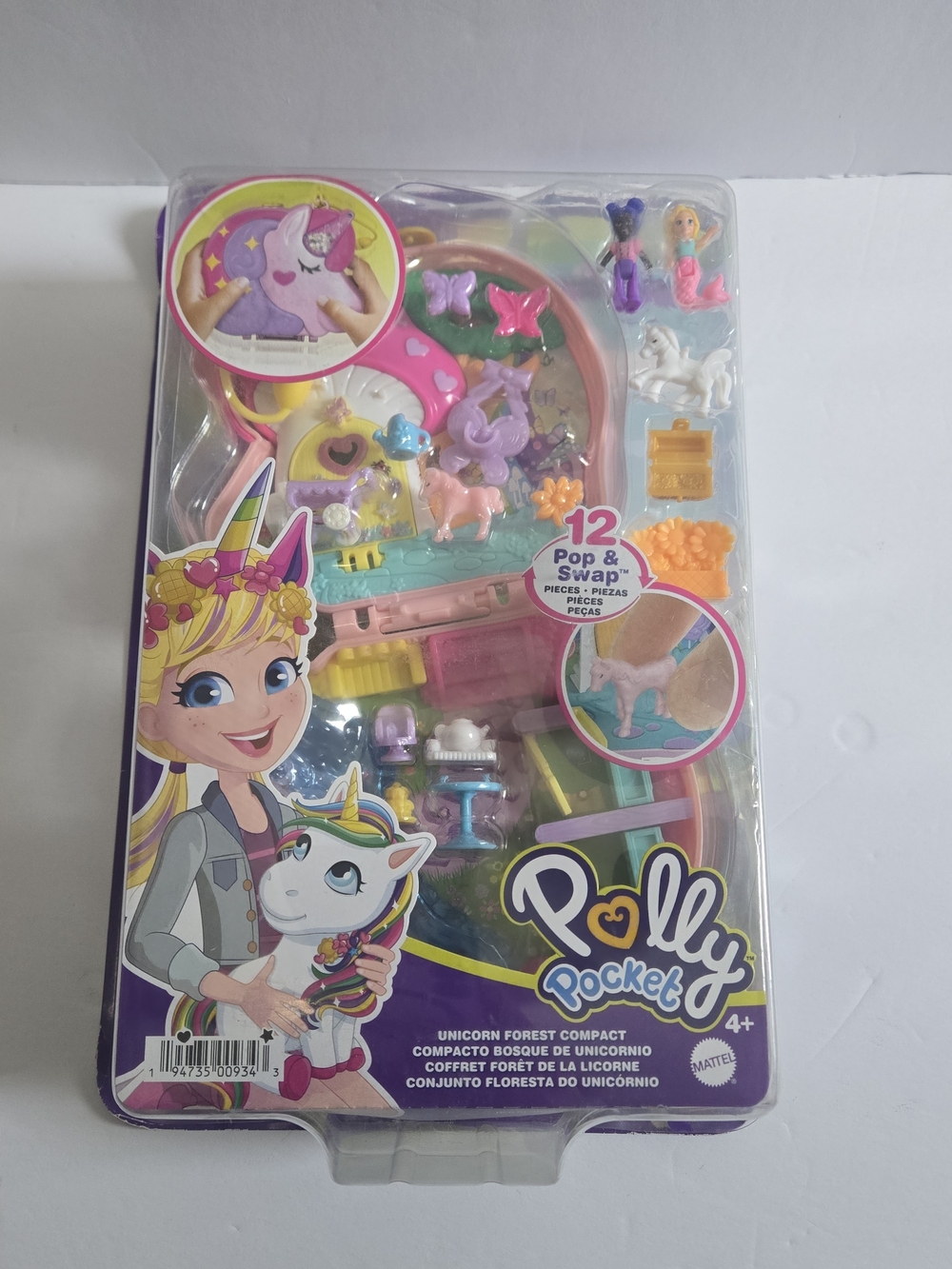 Mattel Polly Pocket Unicorn Forest Compact Tea Party HCG20 New Open Box